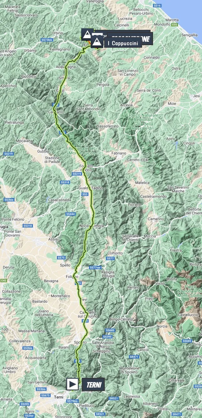 Map Giro d'Italia 2023 stage 8