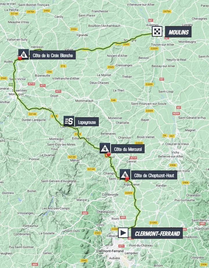 Map Tour de France 2023 stage 11