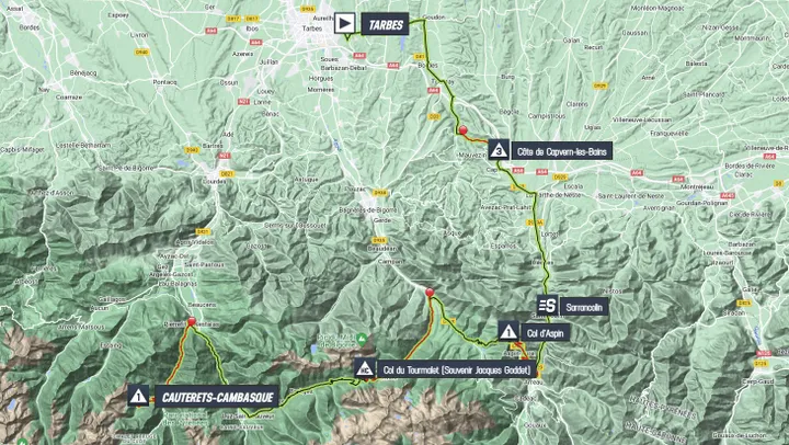 Map Tour de France 2023 stage 6