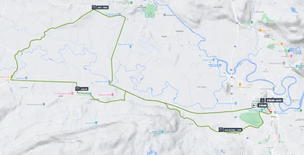 Map Glasgow World Championships Women's Elite Time-Trial 2023