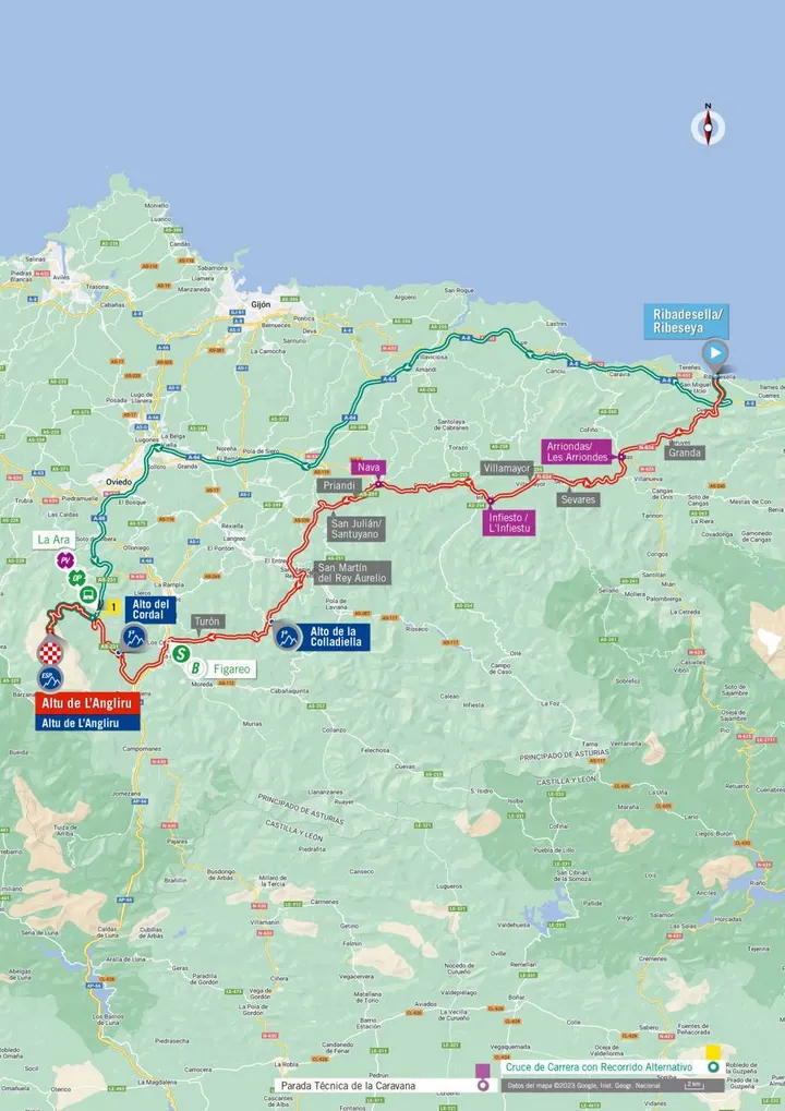 Map Vuelta a Espana 2023 stage 17
