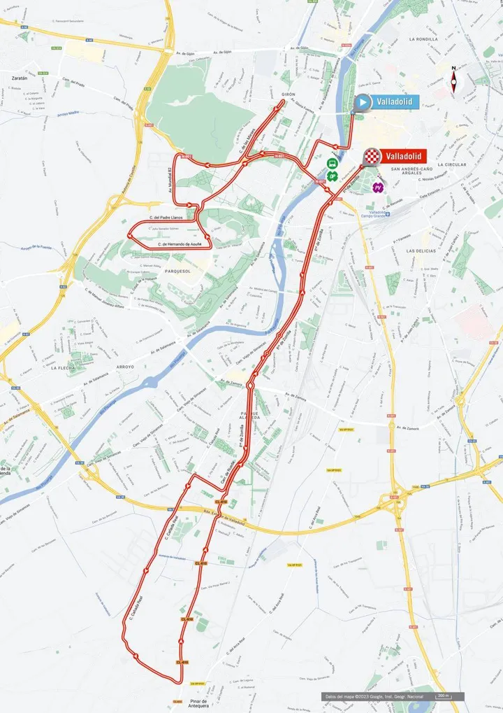 Mapa da etapa 10 da Vuelta a Espana 2023