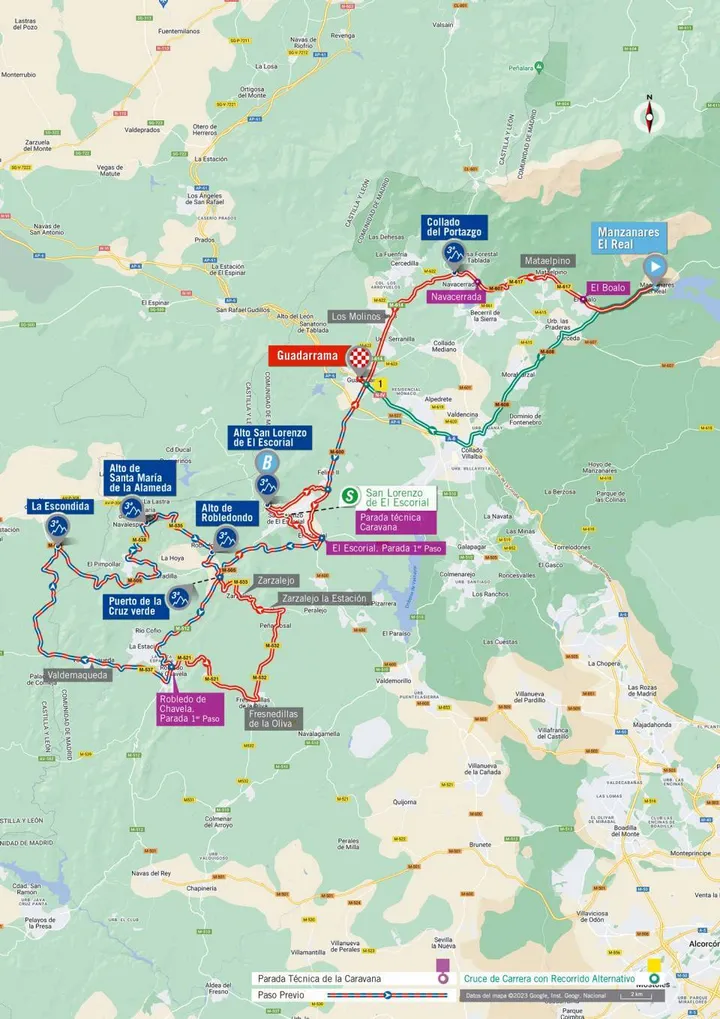 Mapa Vuelta a Espana 2023 etapa 20