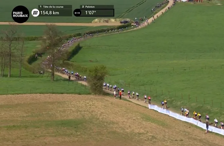 154Km to go: Peloton stretched out on the second sector of the race