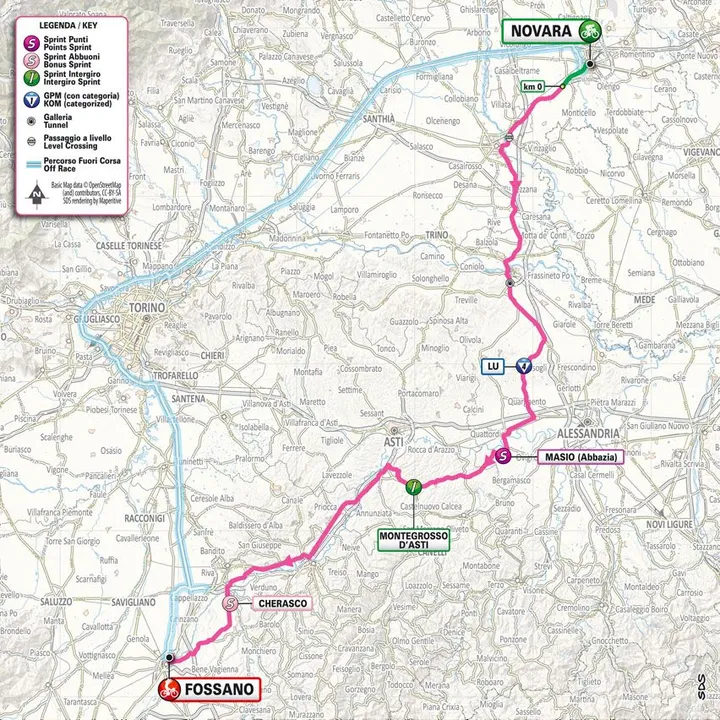 Mapa Giro d'Italia 2024 etapa 3