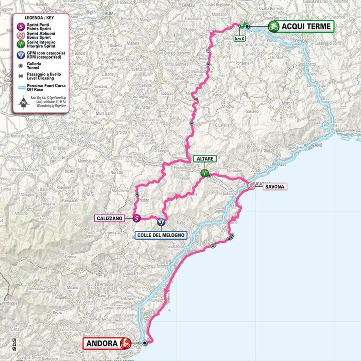 Mapa Giro d'Italia 2024 etapa 4