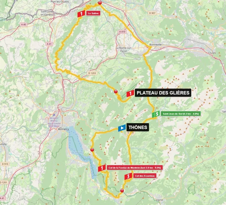 Mapa Critérium du Dauphiné 2024 etapa 8&nbsp;