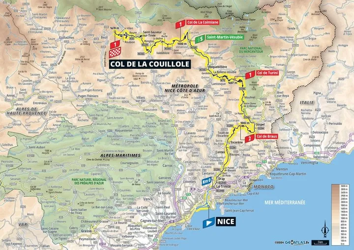 Mapa da Volta a França 2024 etapa 20