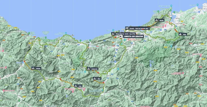 Mapa Clasica San Sebastian 2024