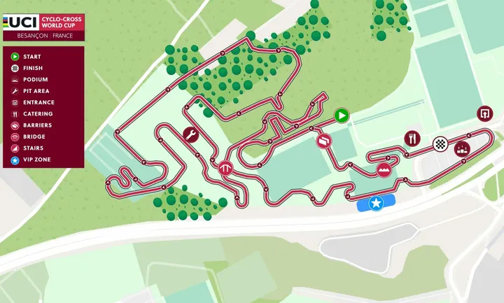 Mapa da Taça do Mundo de Besançon 2024