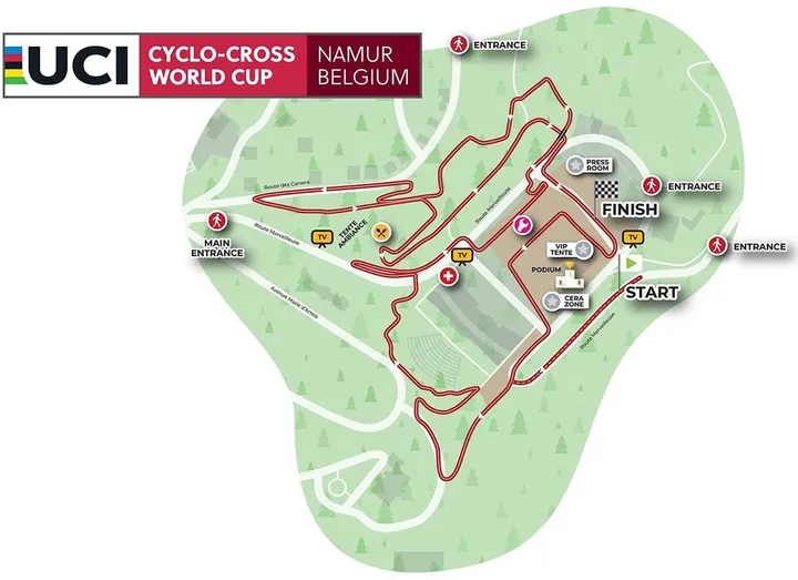 Map Namur World Cup 2024