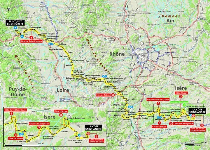 Map Paris-Nice 2025 stage 5