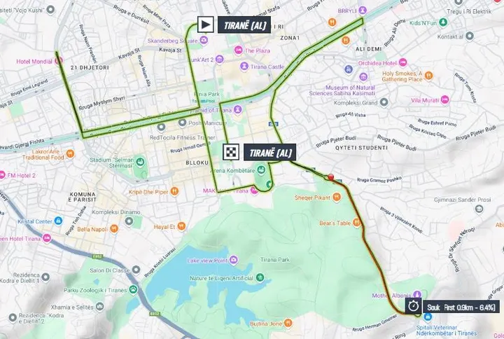 Map Giro d'Italia 2025 stage 2