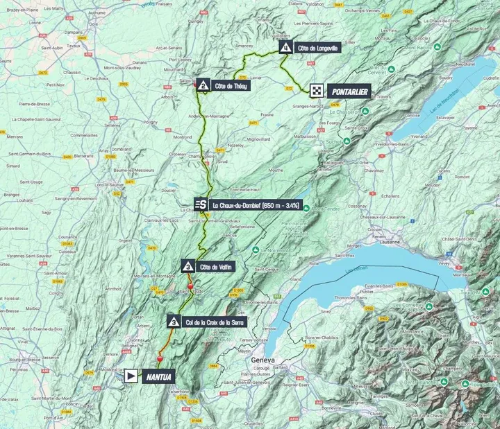 Map Tour de France 2025 stage 20