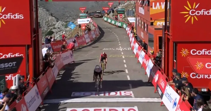 Almeida beats Vingegaard on top of Angliru