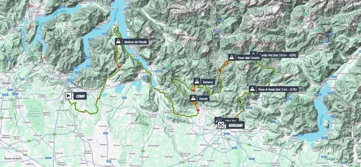 Mapa Il Lombardia 2025