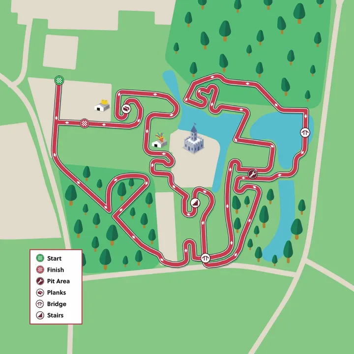 Mapa do traçado da Taça do Mundo de Ciclocrosse - Flamanville 2025