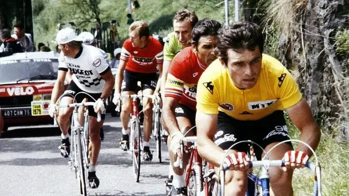 Joaquim Agostinho na Volta a França na etapa do Alpe d'Huez&nbsp;