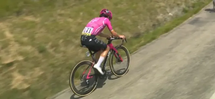 Alex Baudin attacked his breakaway companions on the final climb of the day and rode to victory in the opening stage of the Tour Auvergne-Rhône-Alpes.