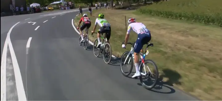 The three protagonists of today's breakaway were Thibault Guernalec, Jakub Otruba and Liam Slock. The Lotto Intermarché rider was the last man standing, with the peloton only catching him 1.3 kilometres from the finish line.