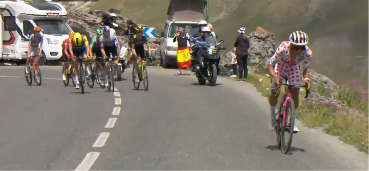 Juan Ayuso was in the breakaway of the day on stage 20 of the Tour de France