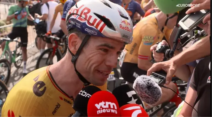 Wout Van Aert had reasons to smile at the end of the fifth day at the Vuelta a España