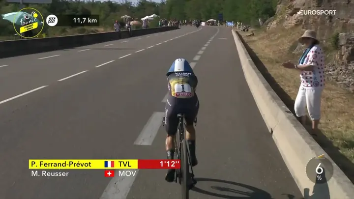 Pauline Ferrand-Prévot's struggles at the Tour de France Femmes time trial was notable