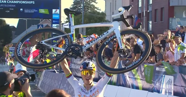 Demi Vollering, the winner of the 2026 European Championships