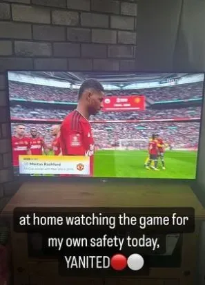 Luke Littler decided not to watch his team win live in favour of the TV.