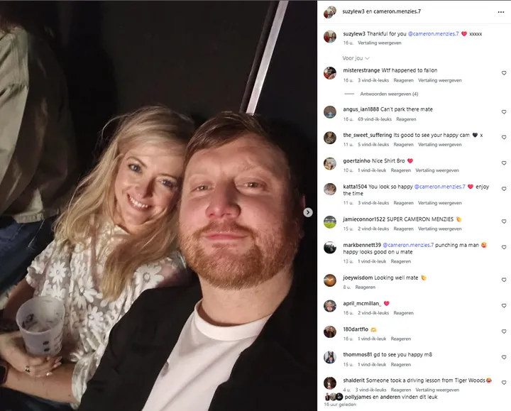 Cameron Menzies with Suzanne Lewis