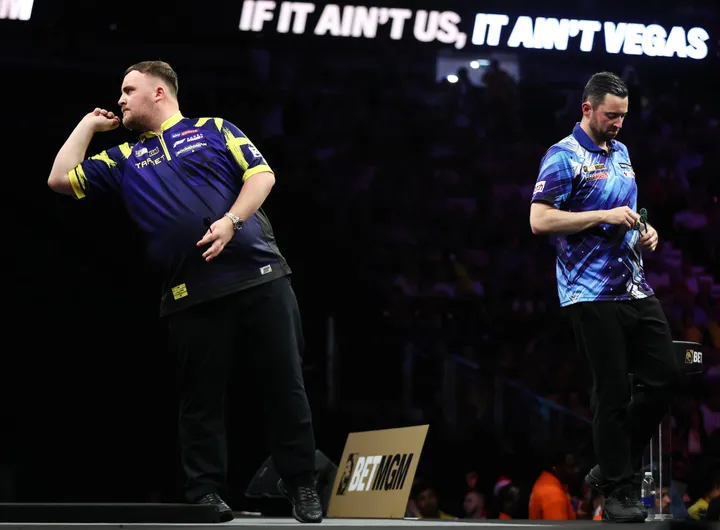 Luke Littler and Luke Humphries in the 2026 Premier League Darts final