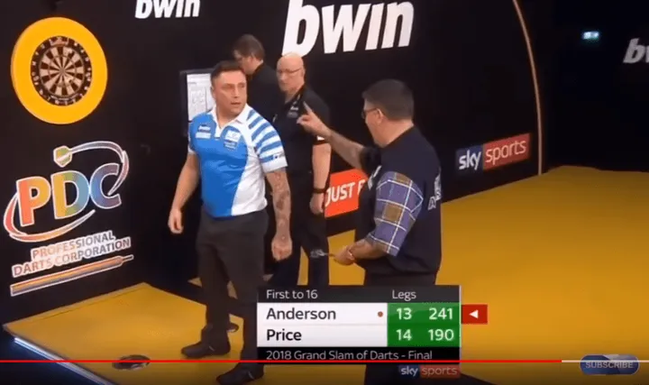 Price en Anderson kregen het flink met elkaar aan de stok tijdens de Grand Slam-finale van 2018.