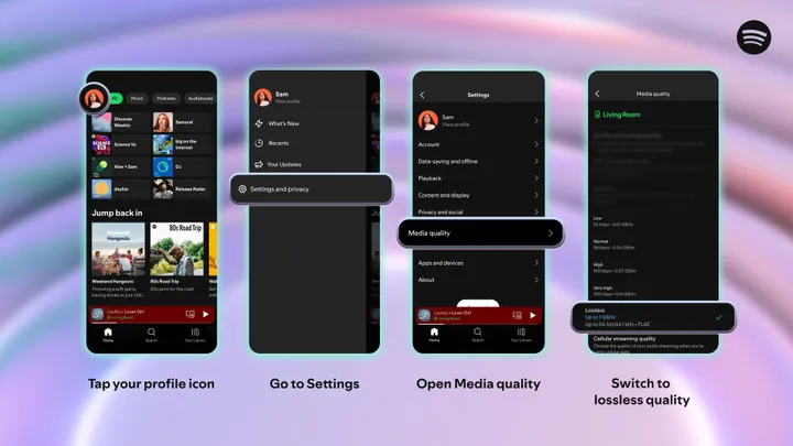 enabling lossless from your profile
