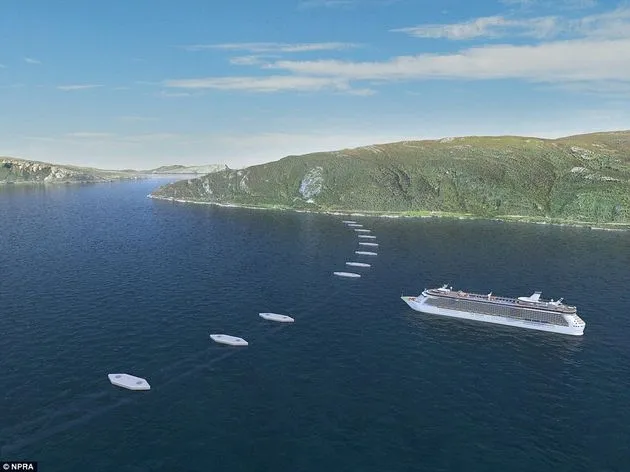 De tunnel ligt te diep om in aanraking te komen met de boot.