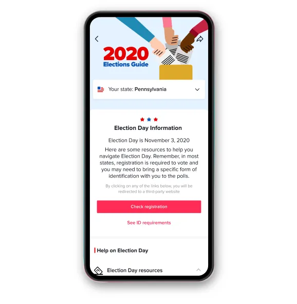 TikTok informeede gebruikers over de verkiezingen.