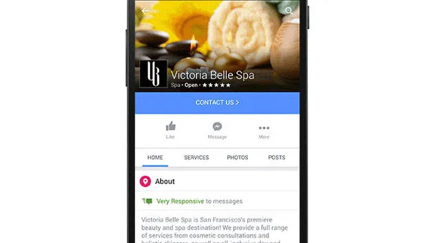 De knop op mobiel is groter, helderder en bevindt zich direct onder de coverfoto.