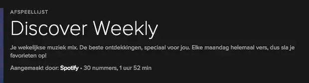 Discover Weekely