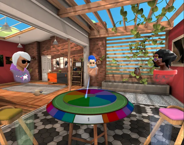 De speeltafel in een Oculus Room.