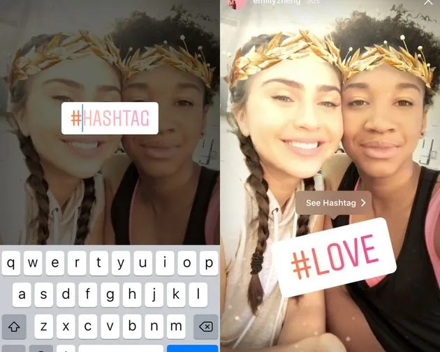 hashtags stories