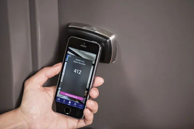 Je hotelkamer openen met een smartphone