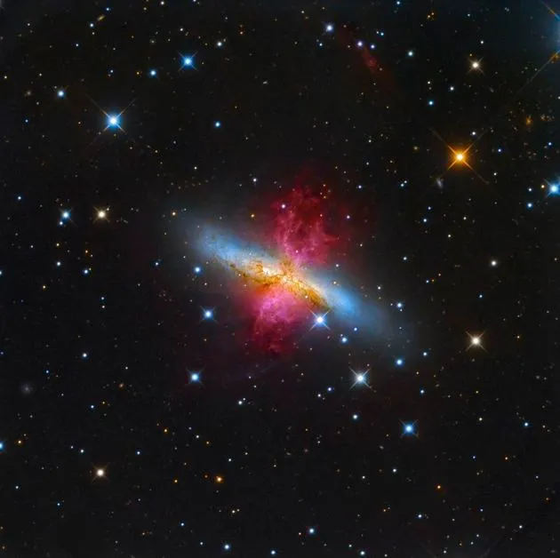 M82, Cigar Galaxy. Fotocredit: Leonardo Orazi.