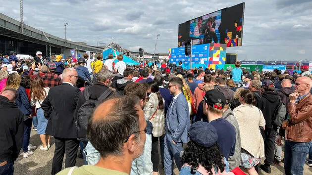 Huldiging van de winnaars van de Formula E in Berlijn