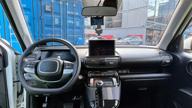 Het interieur van de Hyundai Casper