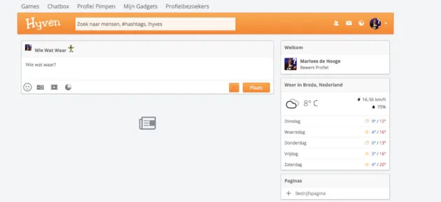En zo ziet een nieuw Hyves-profiel er in 2018 uit