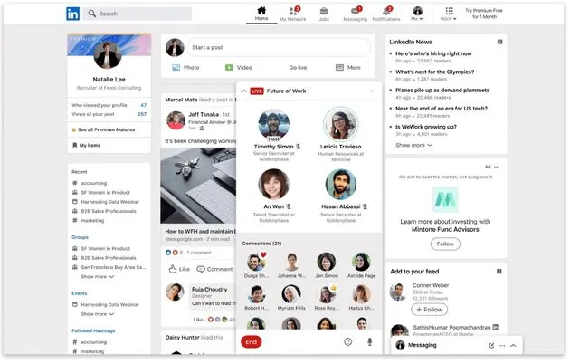 LinkedIn Clubhouse plaat