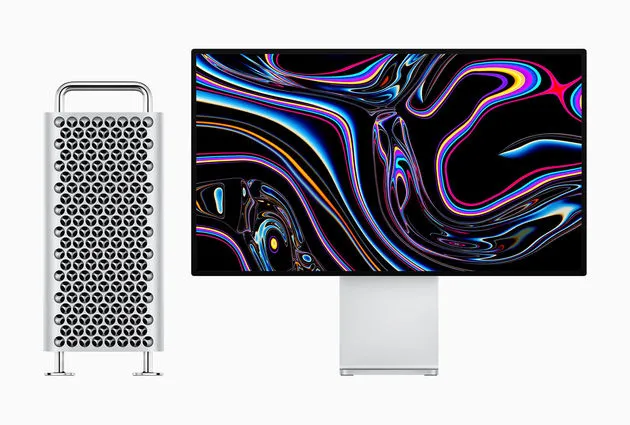 <em>Mac Pro (in de vorm van een rasp) met monitor.<\/em>