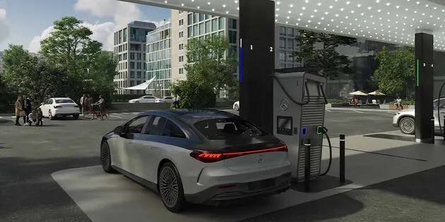 mercedes charging a