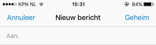 Tik op geheim.
