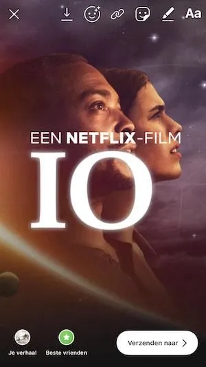 Netflix serie op Instagram Stories