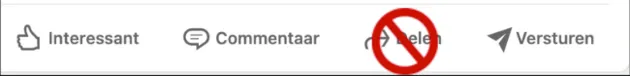 Niet-deel knop
